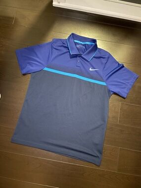 Nike Golf Polo in Royal Blue with Teal Trim